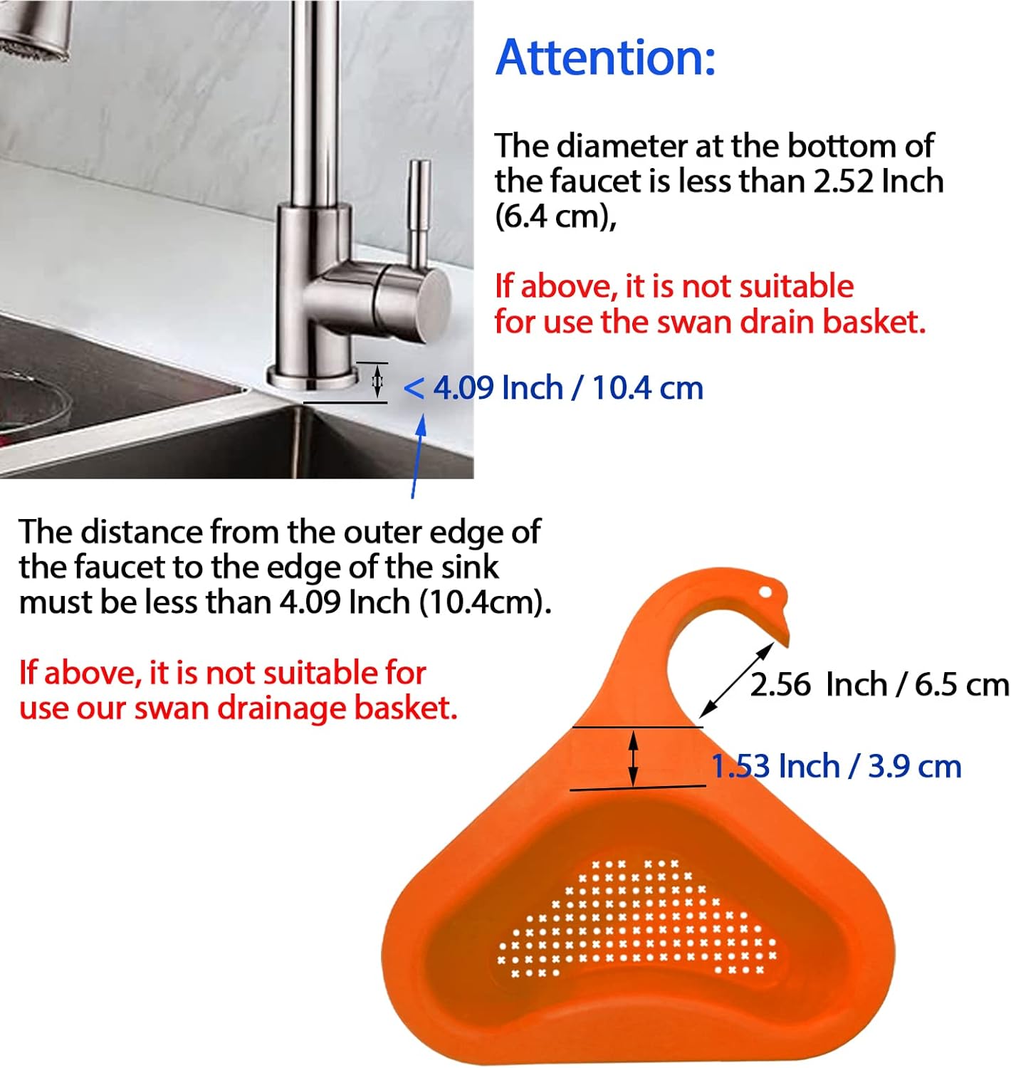 Kitchen sink drain basket swan drain rack, swan drain basket for kitchen sink, multifunctional drainer rack triangle Sink Filter vegetable and fruit drainer basket 4 PCS