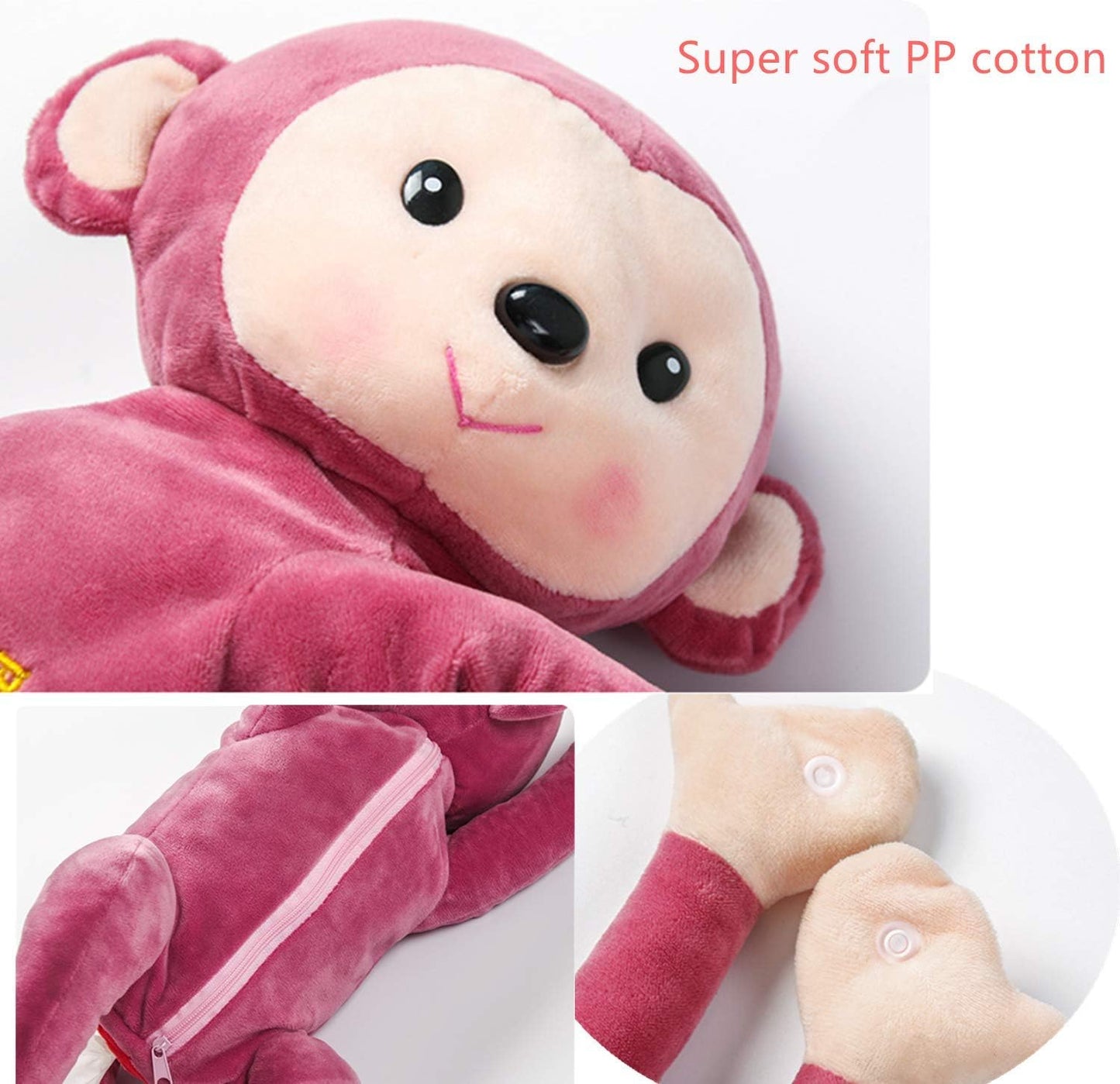 Plush PIPI Monkey Toy style Anime Tissue Holder Tissue Box Cartoon Tissue Cover Paper Holder Napkin Box Paper Storage Box Tissue Tray Paper Container for Car Home Use Bathroom Accessories (Brown)