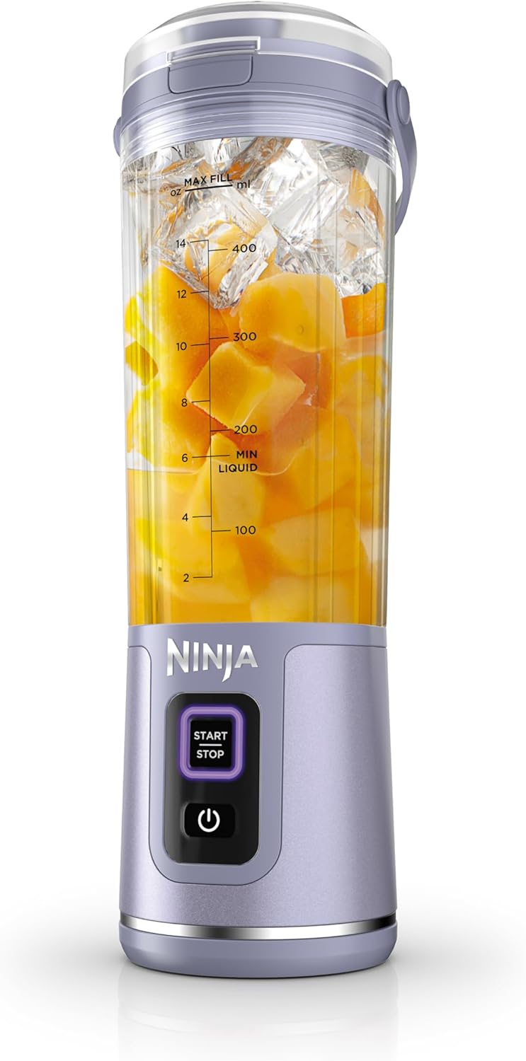 Ninja BC151BK Blast Portable Blender, Cordless, 18oz. Vessel, Personal Blender-for Shakes & Smoothies, BPA Free, Leakproof-Lid & Sip Spout, USB-C Rechargeable, Dishwasher Safe Parts, Black