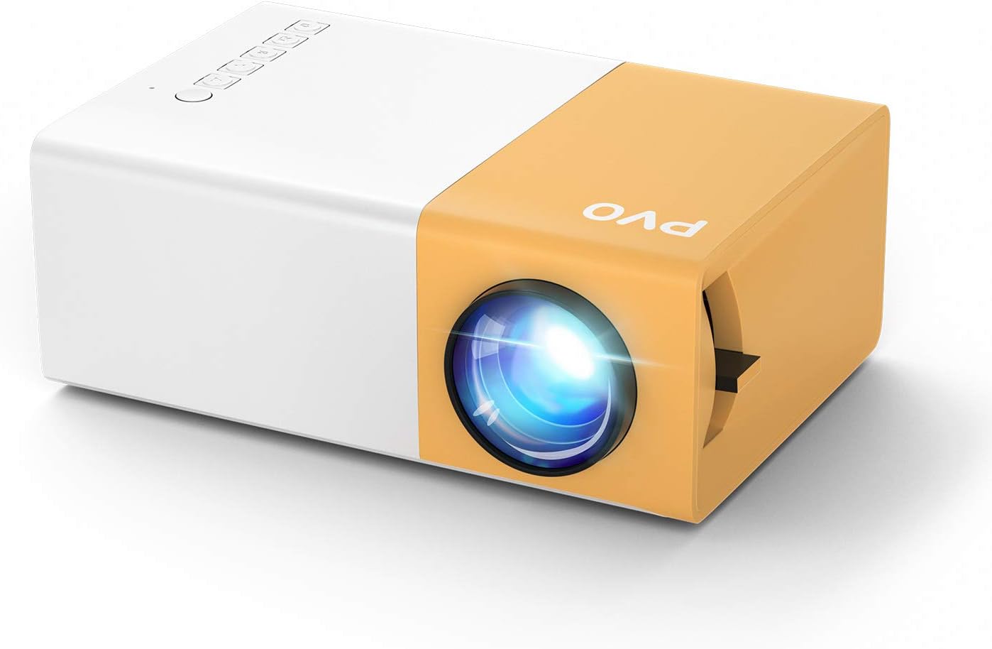 PVO Mini Projector Portable For Cartoon, Outdoor Video Projectors, LED Pico Movie-Projector for Home Theater, Kids Gift, Video Can Be Easily Mirrored Directly to The Projector Via Data Cable