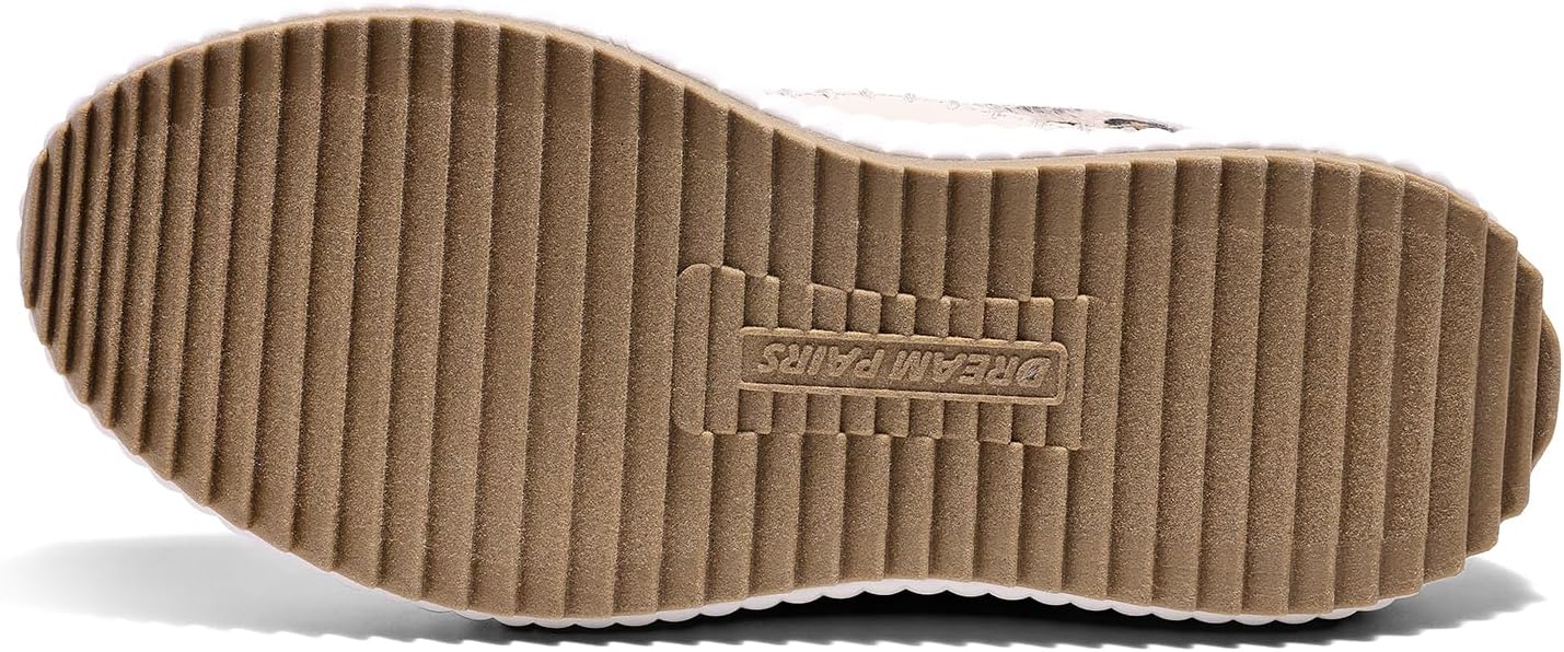 DREAM PAIRS Women Chunky City Tweed Comfortable Casual Platform Fashion Sneaker