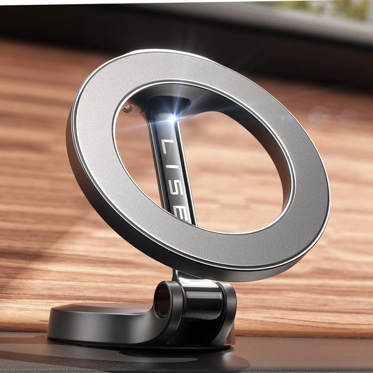 LISEN Ultra Magnetic Car Phone Holder, for MagSafe Car Mount, Car Accessories for iPhone, MagSafe Car Mount Magnet Phone Holder for Car, Fit for iPhone 16, 15, 14, 13, Series and MagSafe Case, Black