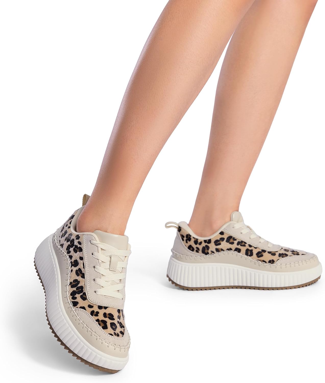 DREAM PAIRS Women Chunky City Tweed Comfortable Casual Platform Fashion Sneaker